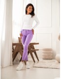 Fashionable light purple denim pants 875 - Online store - Boutique